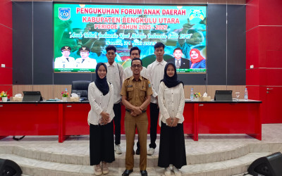 Lima Siswa MAN 1 Benggkulu Utara Ikuti  Pengukuhan Forum Anak Daerah Periode 2025-2027