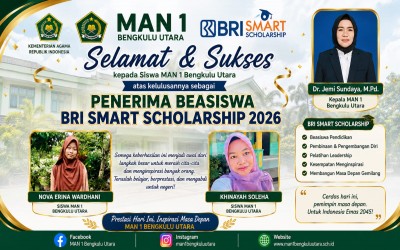 Siswa MAN 1 Bengkulu Utara Lulus Beasiswa BRI Smart Scholarship   2026